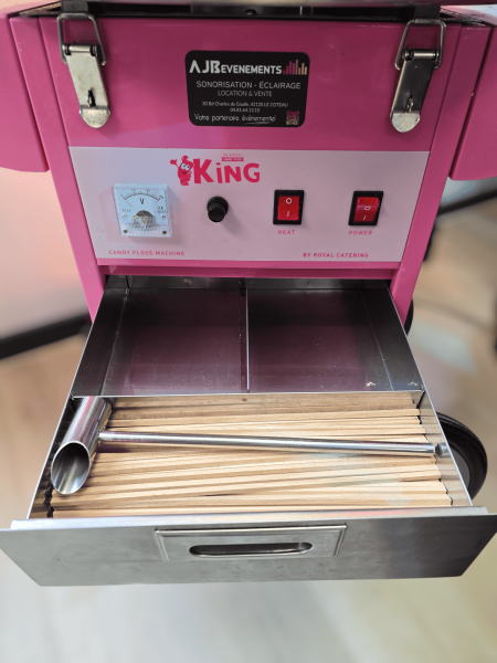 Location de machine à barbe à papa à Roanne pour mariages, anniversaires et événements avec animation gourmande professionnelle