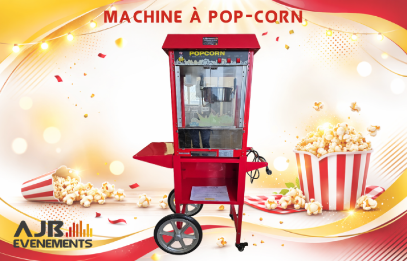Location de machine à pop-corn à Roanne pour mariages, anniversaires et événements avec animation gourmande professionnelle et festive